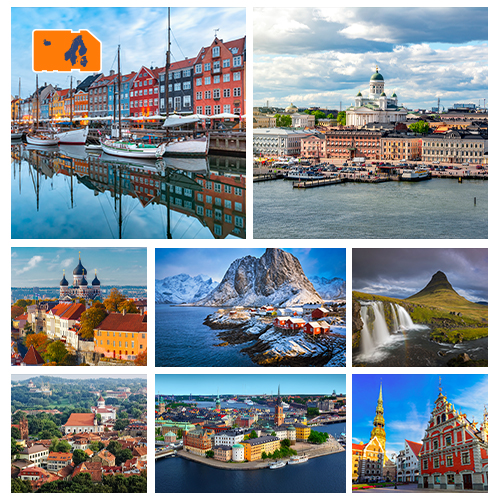 Data SIM Card Scandinavia & Baltic 3GB (15 days)