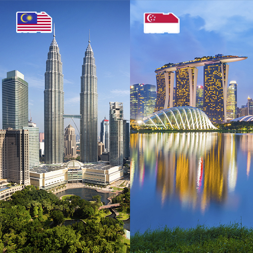 [SIM_8988_MYS_SGP_1GB_7D] Data Simkaart Maleisië & Singapore - 1GB